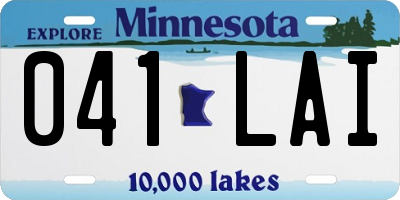 MN license plate 041LAI