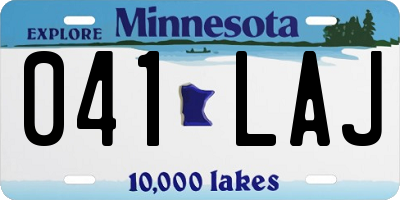 MN license plate 041LAJ