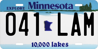 MN license plate 041LAM