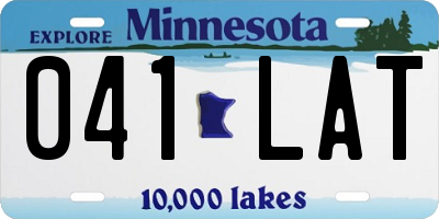 MN license plate 041LAT