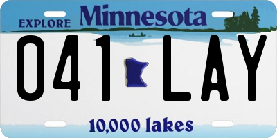 MN license plate 041LAY