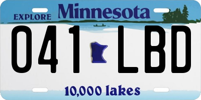 MN license plate 041LBD