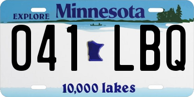 MN license plate 041LBQ