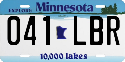 MN license plate 041LBR