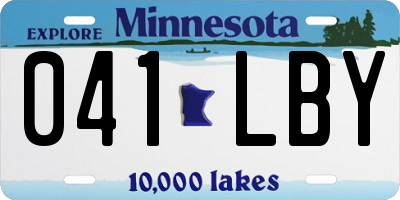 MN license plate 041LBY