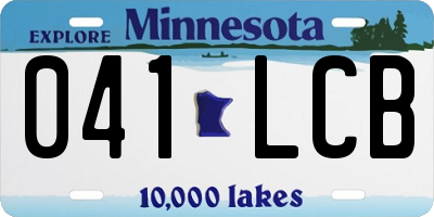 MN license plate 041LCB