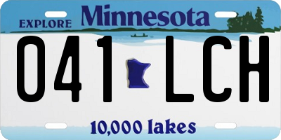 MN license plate 041LCH