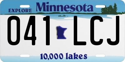 MN license plate 041LCJ