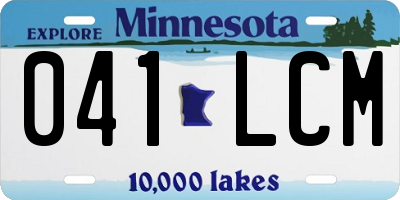 MN license plate 041LCM