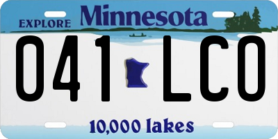 MN license plate 041LCO