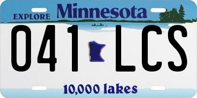 MN license plate 041LCS