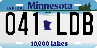 MN license plate 041LDB