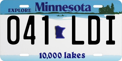 MN license plate 041LDI