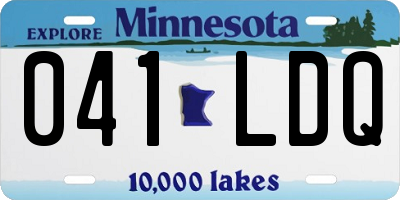 MN license plate 041LDQ
