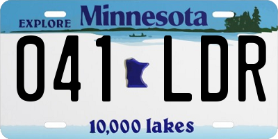 MN license plate 041LDR