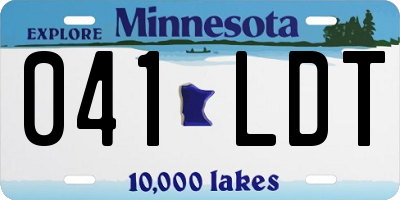 MN license plate 041LDT