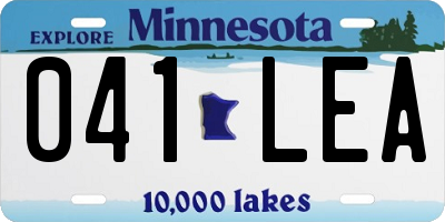 MN license plate 041LEA