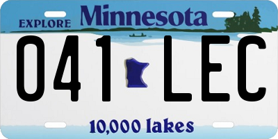 MN license plate 041LEC