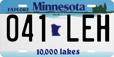 MN license plate 041LEH