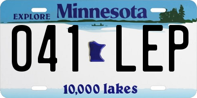 MN license plate 041LEP