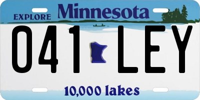 MN license plate 041LEY