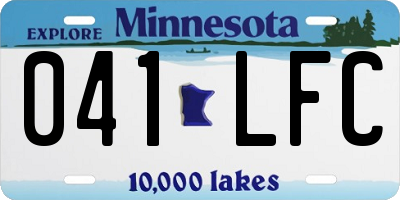 MN license plate 041LFC