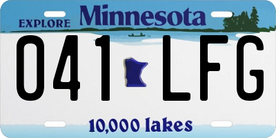 MN license plate 041LFG