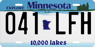 MN license plate 041LFH