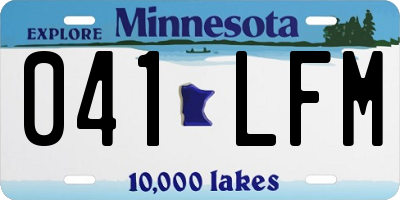 MN license plate 041LFM