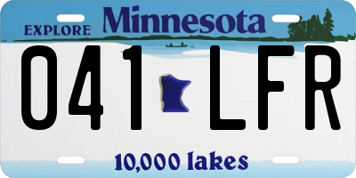 MN license plate 041LFR