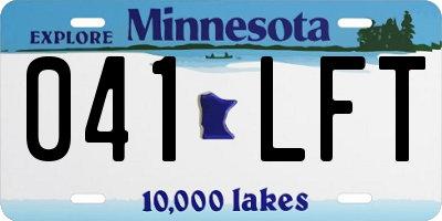 MN license plate 041LFT