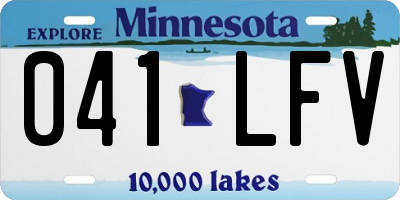 MN license plate 041LFV
