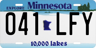 MN license plate 041LFY