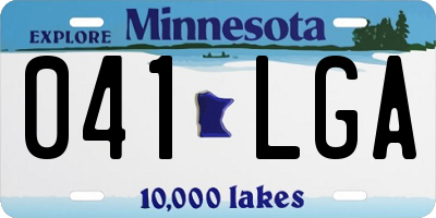 MN license plate 041LGA