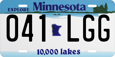 MN license plate 041LGG