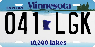 MN license plate 041LGK