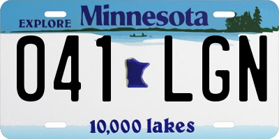 MN license plate 041LGN