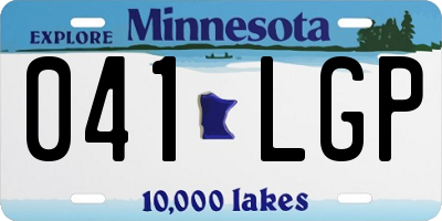 MN license plate 041LGP