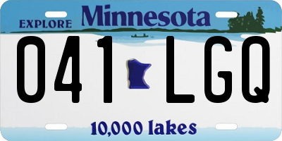 MN license plate 041LGQ
