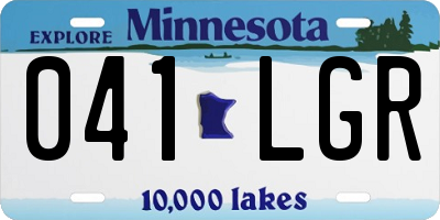 MN license plate 041LGR