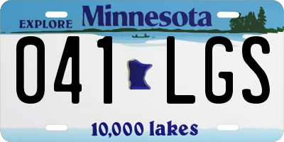 MN license plate 041LGS