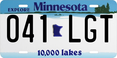 MN license plate 041LGT