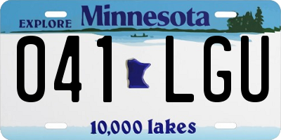 MN license plate 041LGU