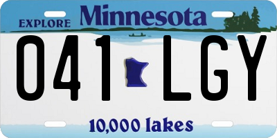MN license plate 041LGY