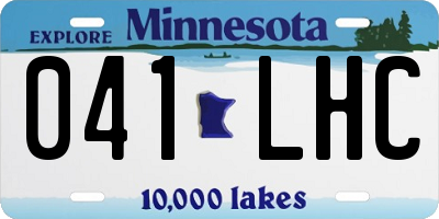 MN license plate 041LHC
