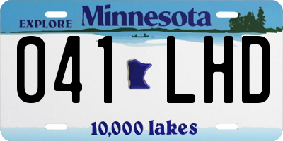 MN license plate 041LHD