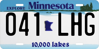 MN license plate 041LHG