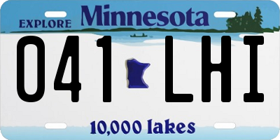 MN license plate 041LHI