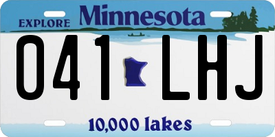 MN license plate 041LHJ