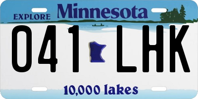 MN license plate 041LHK